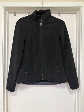 REI women’s fleece zip-up jacket - size M - black